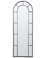 Wall Mirror Black Metal 60 x 170 cm Wall Mounted Decorative Mirror Vintage Style Hanging Decor  Beliani