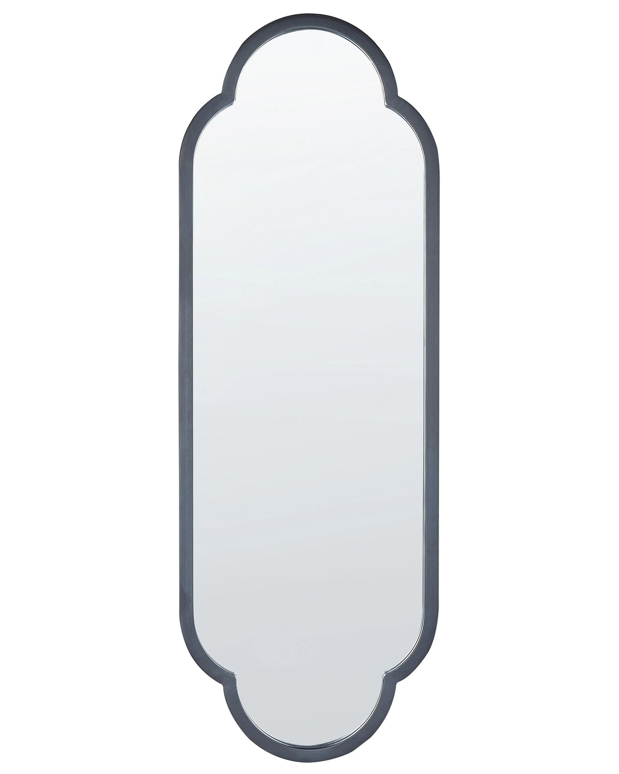 Wall Mirror Black Metal 36 x 102 cm Wall Mounted Decorative Mirror Vinatge Style Hanging Decor  Beliani