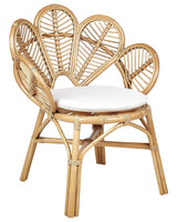Peacock Chair Natural Rattan 74 x 61 x 88 cm Garden Outdoor Indoor Boho Beliani