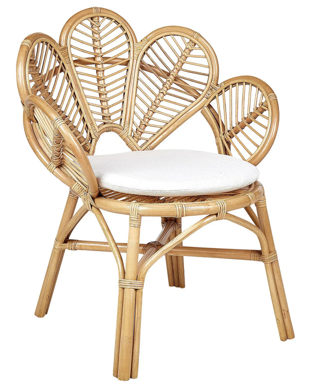 Peacock Chair Natural Rattan 74 x 61 x 88 cm Garden Outdoor Indoor Boho Beliani