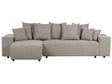 Right Hand Corner Sofa Taupe 3 Seater Extra Scatter Cushions with Storage Modern Living Room Beliani