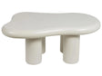 Coffee Table White  PVC Legs 100 x 70 x 40 cm MDF Oval Top Shape Living Room Modern Minimalist Beliani