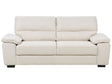 Fabric Sofa Light Beige 3 Seater Upholstered Couch Living Room Beliani