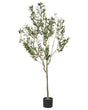 Artificial Potted Olive Tree Plant Green and Black Plastic 153 cm Decorative Indoor Accessory Beliani