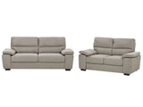 Fabric Sofa Set Light Brown 3 + 2 Seater Upholstered Living Room Set Beliani
