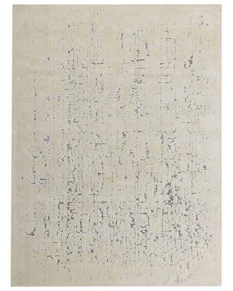 Area Rug Cream Beige Polyester 300 x 400 cm Distressed Effect  Pattern Solid Colour Modern Minimalistic Living Room Rug Beliani