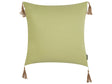 Decorative Cushion Green Solid Pattern 45 x 45 cm Modern Dcor Accessories Bedroom Living Room Beliani