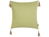 Decorative Cushion Green Solid Pattern 45 x 45 cm Modern Dcor Accessories Bedroom Living Room Beliani