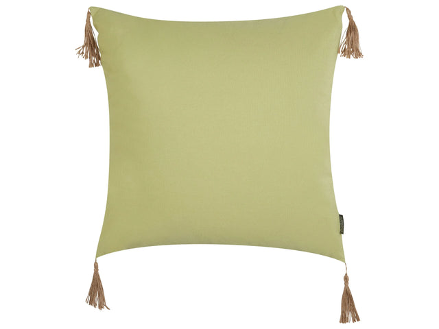 Decorative Cushion Green Solid Pattern 45 x 45 cm Modern Dcor Accessories Bedroom Living Room Beliani