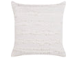 Decorative Cushion White Cotton Solid Pattern 45 x 45 cm Removable Cover Modern Dcor Accessories Bedroom Living Room Beliani