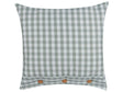 Decorative Cushion Green and White Chequered Pattern 45 x 45 cm Buttons Modern Dcor Accessories Bedroom Living Room Beliani