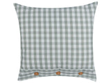 Decorative Cushion Green and White Chequered Pattern 45 x 45 cm Buttons Modern Dcor Accessories Bedroom Living Room Beliani