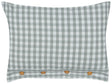 Decorative Cushion Green and White Chequered Pattern 40 x 60 cm Buttons Modern Dcor Accessories Bedroom Living Room Beliani