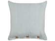 Decorative Cushion Green and White Striped Pattern 45 x 45 cm Buttons Modern Dcor Accessories Bedroom Living Room Beliani