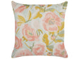 Decorative Cushion Pink and Blue Multicolour Floral Pattern 45 x 45 cm Vintage Boho Decor Accessories Beliani