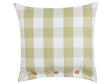 Scatter Cushion Green Fabric 45 x 45 cm Checked Pattern Cottage Style Textile Beliani