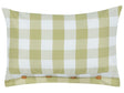 Scatter Cushion Green Fabric 40 x 60 cm Checked Pattern Cottage Style Textile Beliani