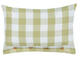 Scatter Cushion Green Fabric 40 x 60 cm Checked Pattern Cottage Style Textile Beliani
