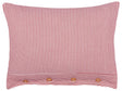 Decorative Cushion Red and White Cotton 40 x 60 cm Striped Pattern Buttons Retro Dcor Accessories Bedroom Living Room Beliani