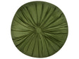 Decorative Cushion Green Velvet 38 cm Round Pleated Retro Décor Accessories Bedroom Living Room Beliani