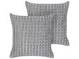 Set of 2 Scatter Cushions Grey Polyester Fabric Quilted 45 x 45 cm Throw Pillow Beliani