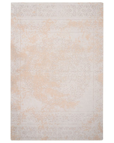 Area Rug Beige Cotton Distressed Effect 200 x 300 cm Oriental Vintage Beliani