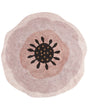Area Rug Pink Cotton  140 cm Round Boho Style Living Room Kids Children's Room Beliani