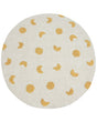 Area Rug Light Beige and Yellow Cotton ø 140 cm Round Boho Style Living Room Kids Children's Room Beliani