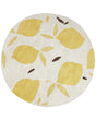 Area Rug Light Beige and Yellow Cotton  140 cm Round Boho Style Living Room Kids Children's Room Beliani