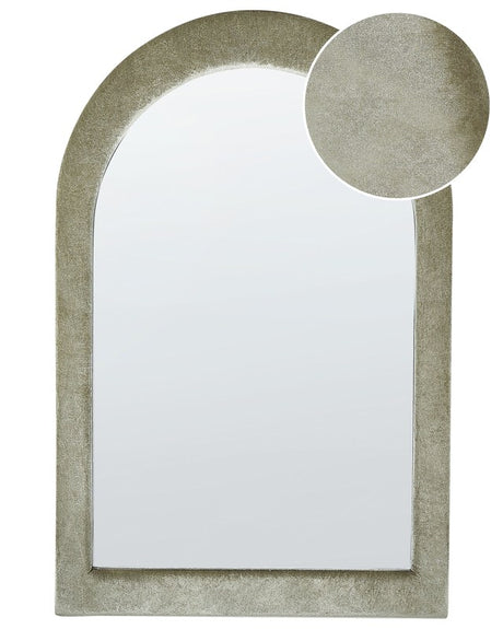 Wall Mirror Green MDF Frame Glass 60 x 90 cm Irregular Shape Decorative Wall Mounted Accent Piece Modern Style Beliani