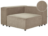 Corner Section Brown Corduroy 1-Seat Sofa Module Modern Single-Seat Beliani