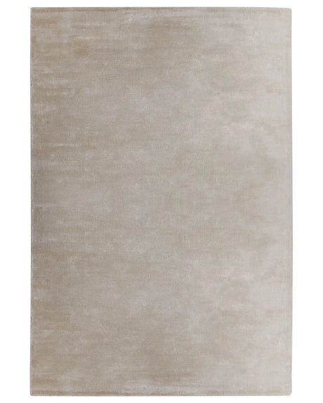 Area Rug Light Beige Viscose 200 x 300 cm Tufted Low Pile Modern Beliani