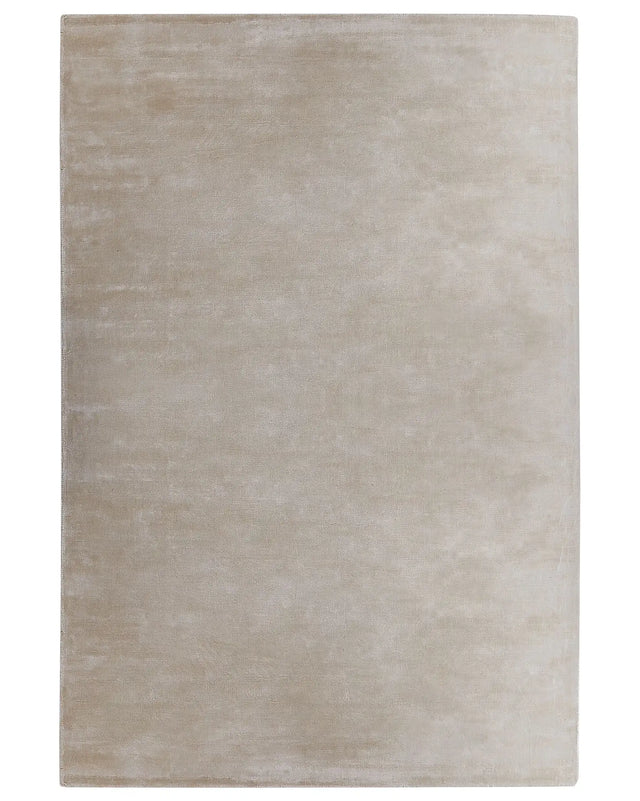 Area Rug Light Beige Viscose 200 x 300 cm Tufted Low Pile Modern Beliani