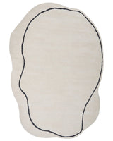 Area Rug Beige Viscose and Wool Geometric Pattern 160 x 230 cm Modern Glam Style Beliani