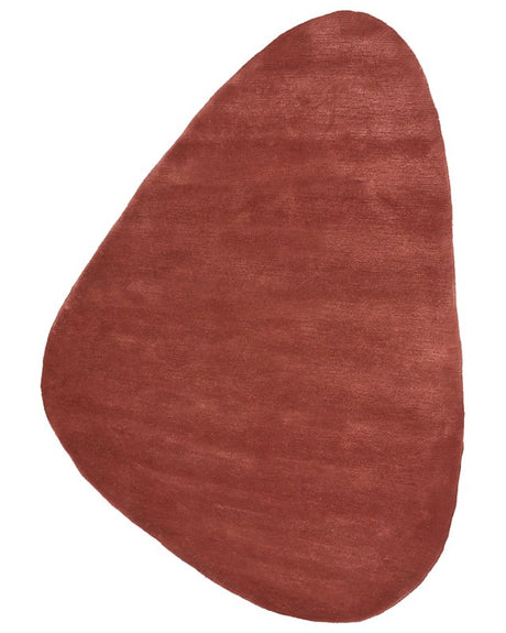 Area Rug Dark Red Viscose and Wool Geometric Pattern 160 x 230 cm Modern Glam Style Beliani