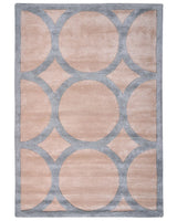 Area Rug Beige and Grey Viscose and Wool Rectangular Shape 160 x 230 cm Modern Glam Style Beliani