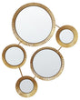 Set of 5 Mirrors Golden Metal Frame 65 x 39 cm Glamour Living Room Bedroom Wall Hanged Beliani