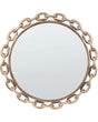 Wall Mirror Gold Synthetic Material ø 46 cm Chain Shaped Frame Modern Design Beliani