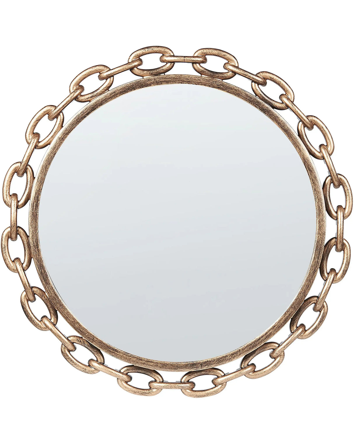 Wall Mirror Gold Synthetic Material  46 cm Chain Shaped Frame Modern Design Beliani