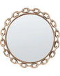 Wall Mirror Gold Synthetic Material  46 cm Chain Shaped Frame Modern Design Beliani
