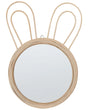 Wall Mirror Natural Rattan  28 cm Decorative Rabbit Ears Kids Room Boho Modern Beliani