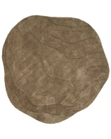 Area Rug Green Viscose Wool 160 x 160 cm Hand Tufted Low Pile Living Room Cotton Backing Modern Beliani