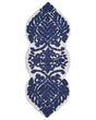 Bath Mat Blue Cotton 150 x 60 cm Irregular Shape Decorative Pattern Bath Rug Bathroom Accessories Modern Design Beliani