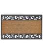 Doormat Natural Coir PVC Backing Anti-Slip Rubber 45 x 75 cm Modern Indoor Decoration Beliani