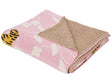 Kids Blanket Pink Cotton 130 x 180 cm Bed Throw Cosy Tiger Pattern Bedroom Kids' Room Modern Design Beliani