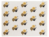 Kids Blanket Grey Cotton 130 x 180 cm Bed Throw Cosy Bees Pattern Bedroom Kids' Room Modern Design Beliani