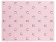 Kids Blanket Pink Cotton 130 x 170 cm Bed Throw Cosy Pandas Pattern Bedroom Kids' Room Modern Design Beliani