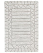 Bath Mat Beige Cotton 60 x 90 cm Rectangular Shape Decorative Pattern Bath Rug Bathroom Accessories Modern Design Beliani
