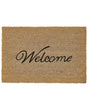 Doormat Natural Coir PVC Backing Anti-Slip 40 x 60 cm Welcome Caption Text Motif Modern Indoor Decoration Beliani