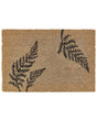 Doormat Natural Coir PVC Backing Anti-Slip 40 x 60 cm Plant Fern Leaves Motif Modern Indoor Decoration Beliani